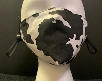 Cow Print Adjustable Mask
