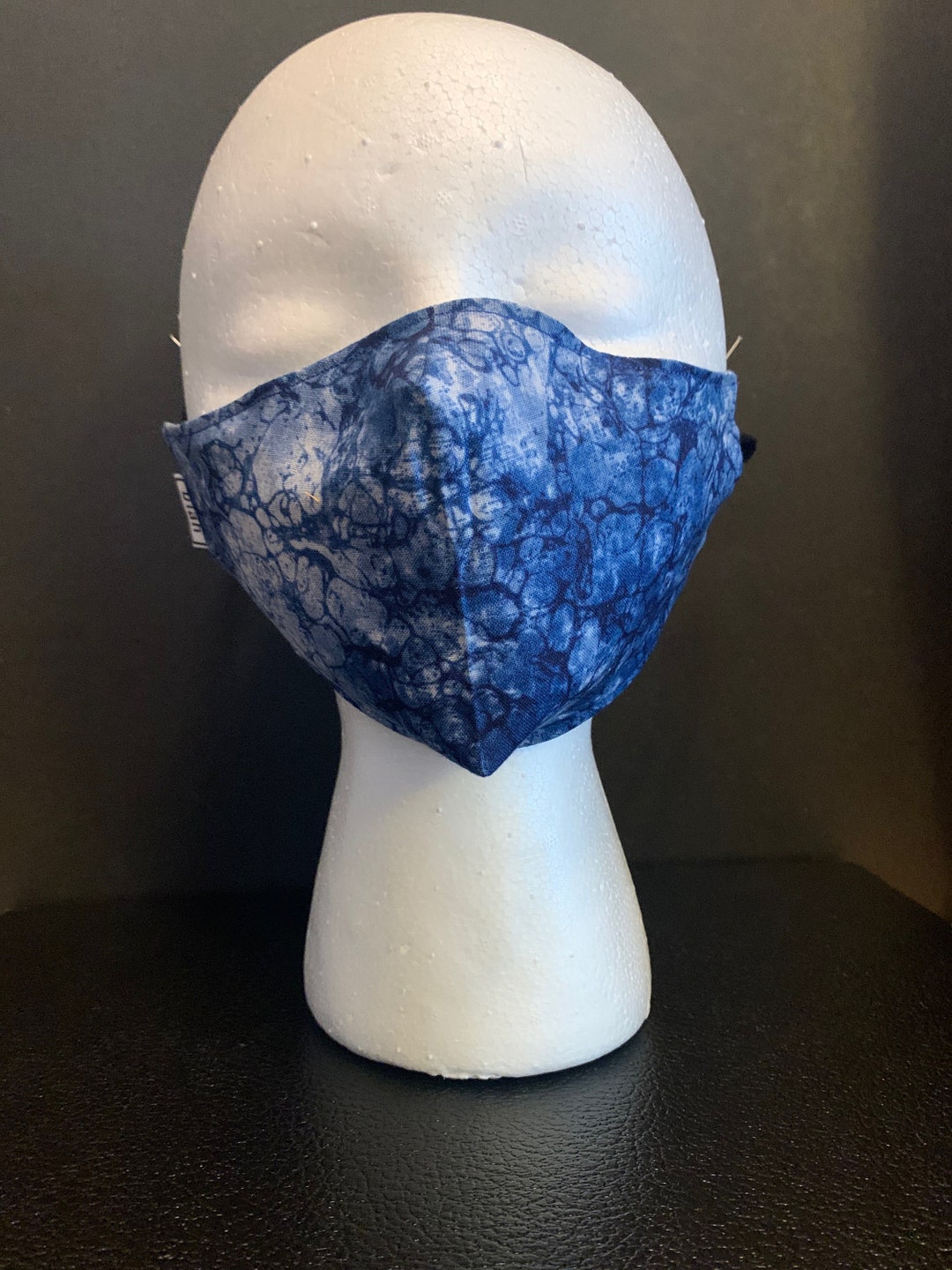 Blue Bubble Print Adjustable Mask - Etsy