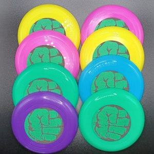 Incredible Hulk 4" Mini Frisbees Birthday Party Favors Pack of 8, 12 or 16