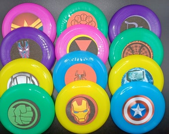 Avengers Mini Frisbees Fête d’anniversaire Favors Pack de 12 Hulk Captain America Iron Man Dr Strange