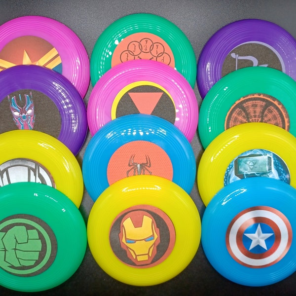 Avengers Mini Frisbees Birthday Party Favors Pack of 12 Hulk Captain America Iron Man Dr Strange