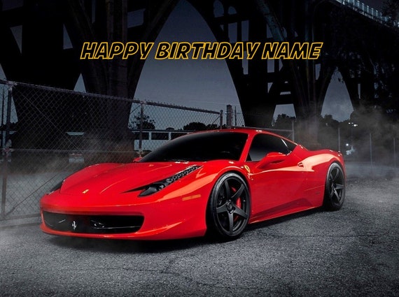 Red Ferrari Voiture Comestible Image Gateau Danniversaire Etsy Red Ferrari Voiture Comestible Image Gateau Danniversaire Etsy