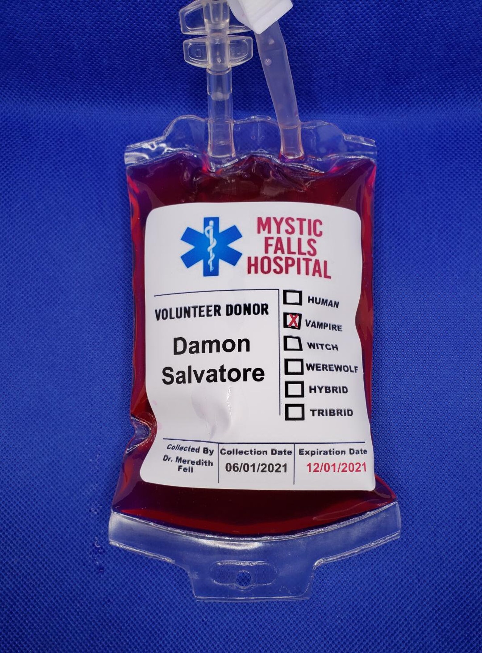 Vampire Diaries Drinkable Fake Blood Bag Party Cup 12oz Mystic Etsy