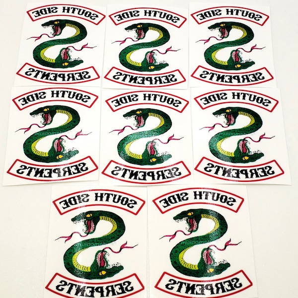 South Side Serpents Riverdale Temporary Tattoos Birthday Party Favors Pack of 8, 16 or 24 Large or Small