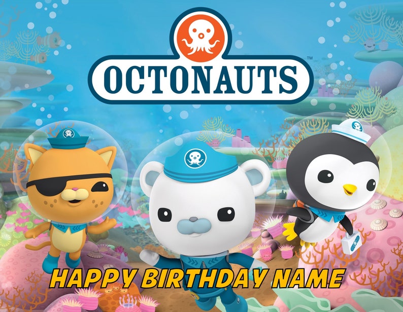 Octonauts Edible Image Cake Topper 1/4 Sheet Personalized Etsy