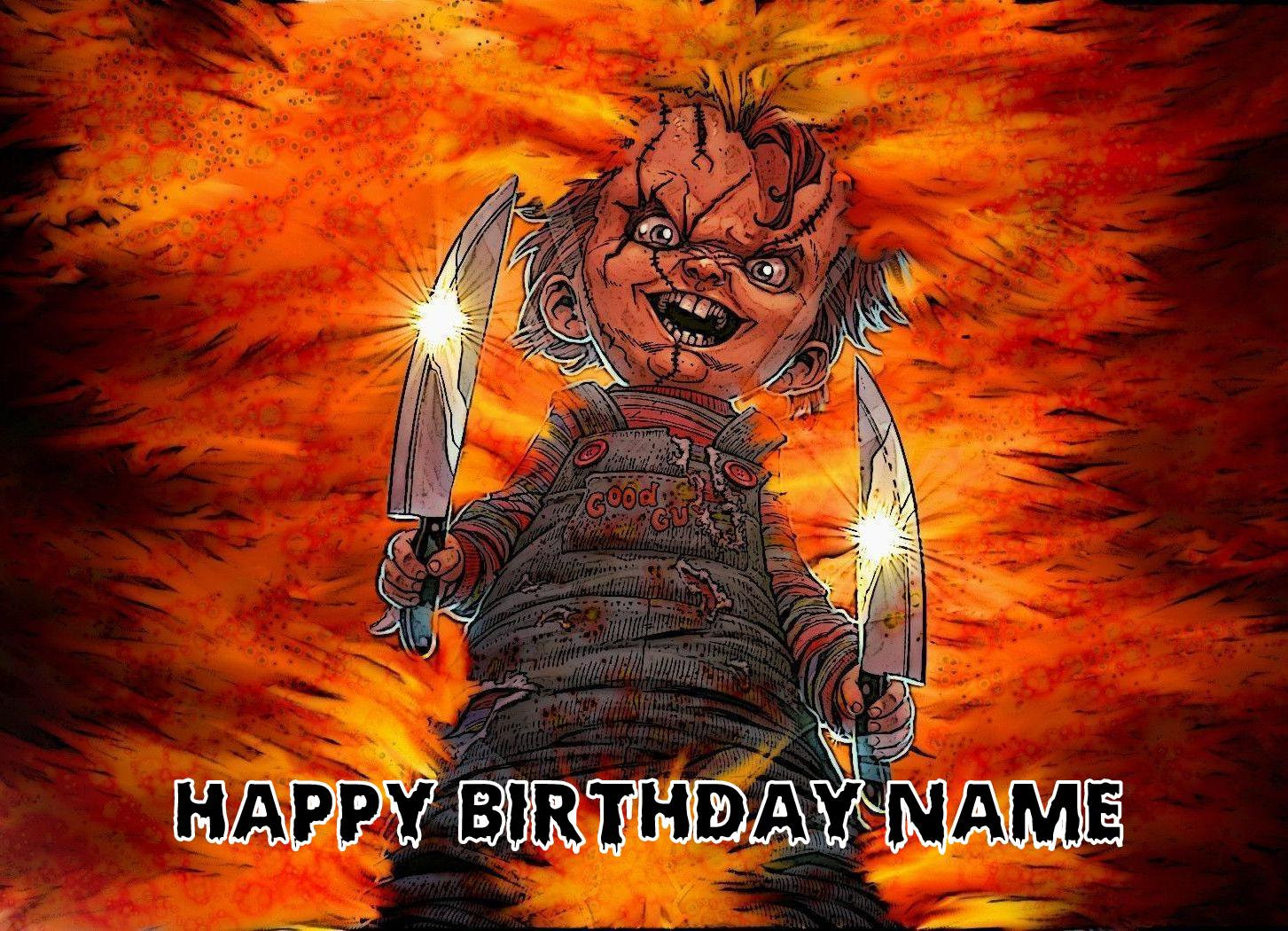 Chucky Edible Image Birthday Cake Topper 1 4 Sheet 8 Etsy Chucky Edible Image Birthday Cake Topper 1 4 Sheet 8 Etsy