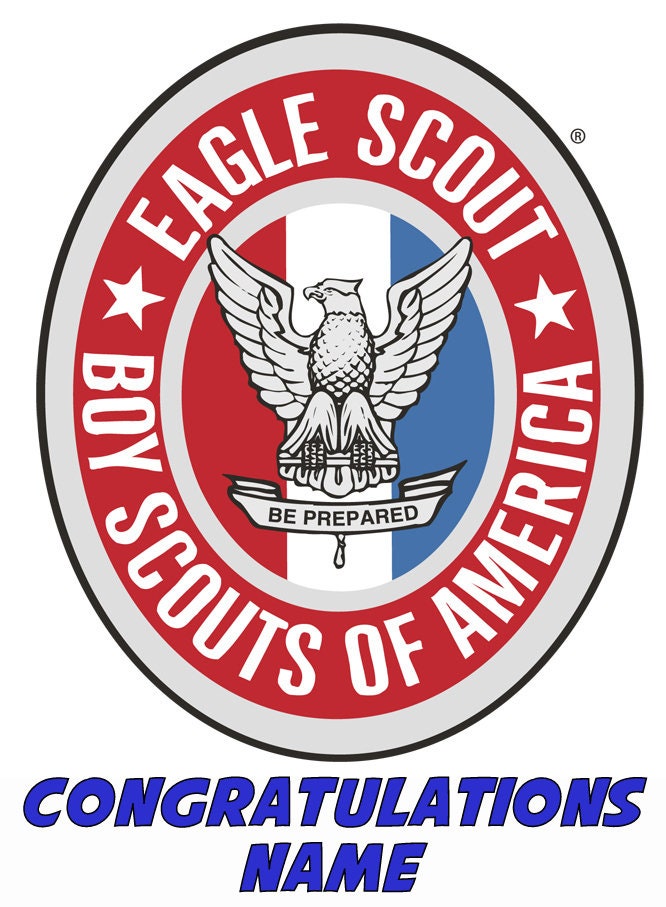 Eagle Scout Edible Image Cake Graduation Ceremony Topper 1/4 Sheet