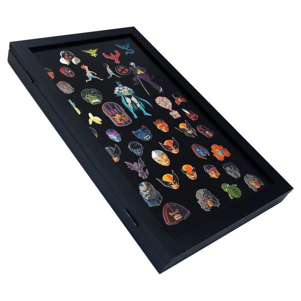 Black Vault Displays Large Pin Box - Elegant Pin Storage and Display Solution