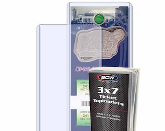 BCW 3x7 - Ticket Topload Holder (25 Holders per Pack)