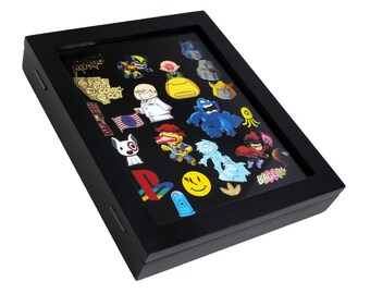 Black Vault Displays Small Pin Box - Elegant Pin Storage and Display Solution