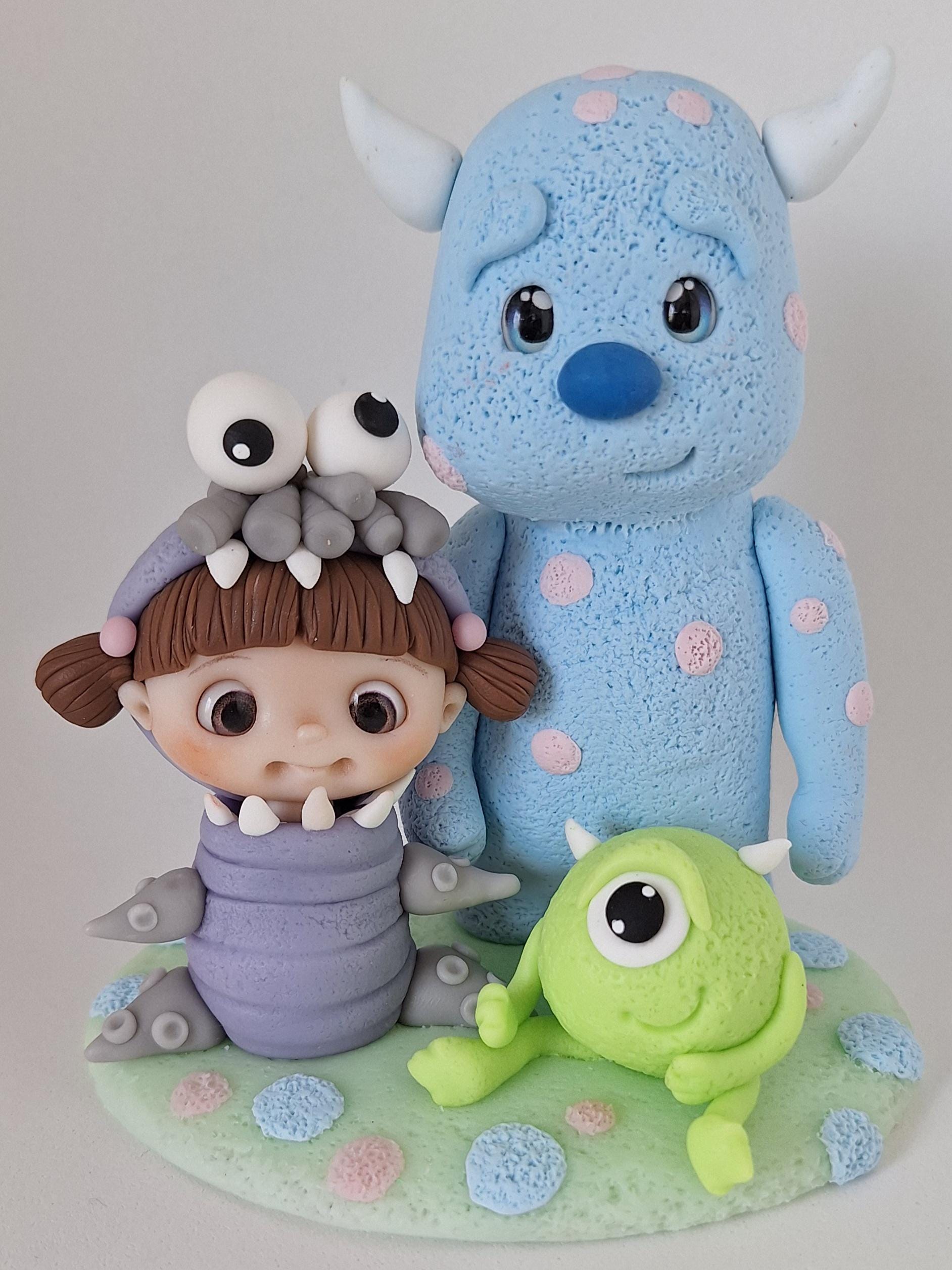 Cake topper, Cold porcelain, Cake decoration, inspired by Monster inc, Handmade, Birthday, Boo, Children's decoration, Baby shower
