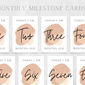 Baby Milestone Cards, Printable Milestones, Baby Milestone, Printable cards, Baby Month Cards, Bohemian, Digital Download