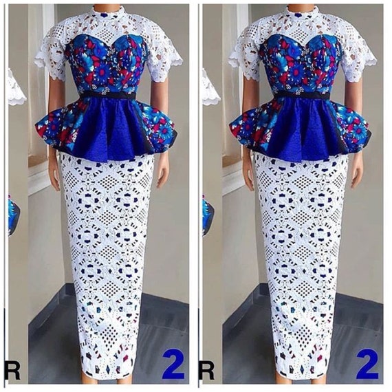 peplum lace skirt and blouse