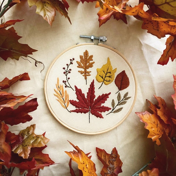 Fall Leaves Embroidery