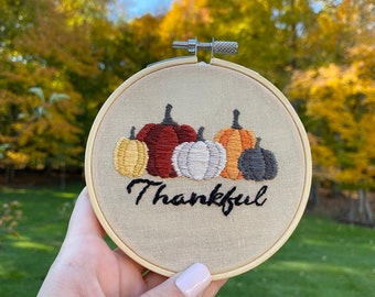 Thankful Pumpkins Embroidery