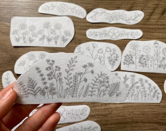 Blommiga Stick and Stitch-broderimönster: Vårblommor