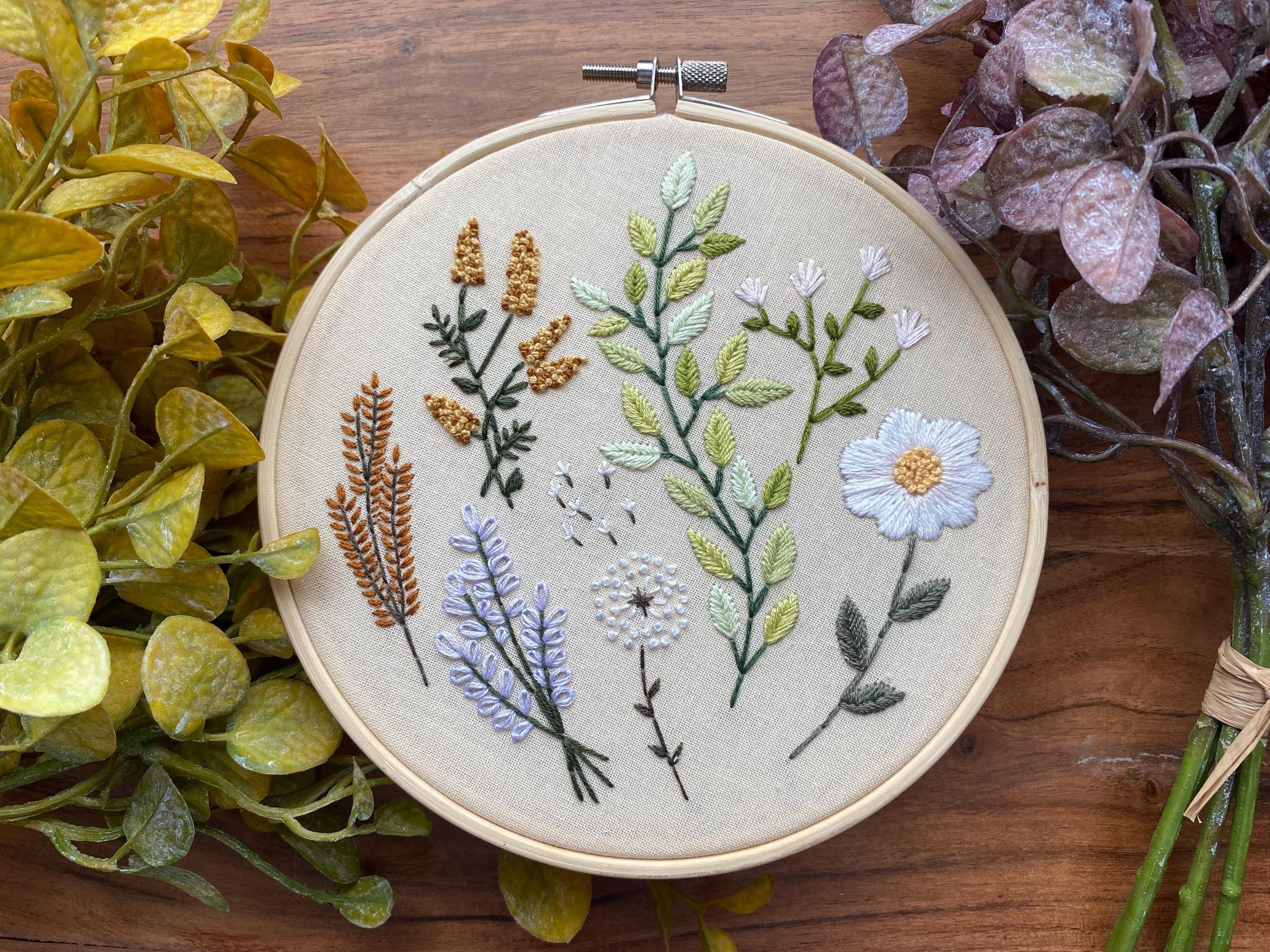 Spring Flowers Embroidery Hoop Art: Floral Wall Decor - Etsy