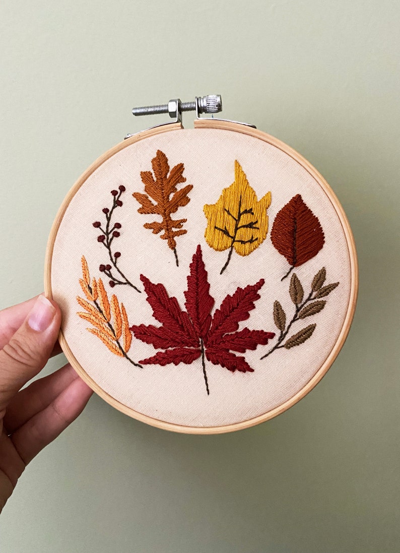 Fall Leaves Embroidery image 2