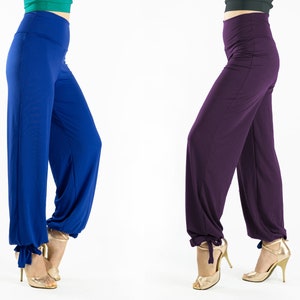 Different colors ''Nira'' tango pants, Wide pants, Argentine tango pants, Milonga pants, Dance pants, salsa pants, cuff Tango pants