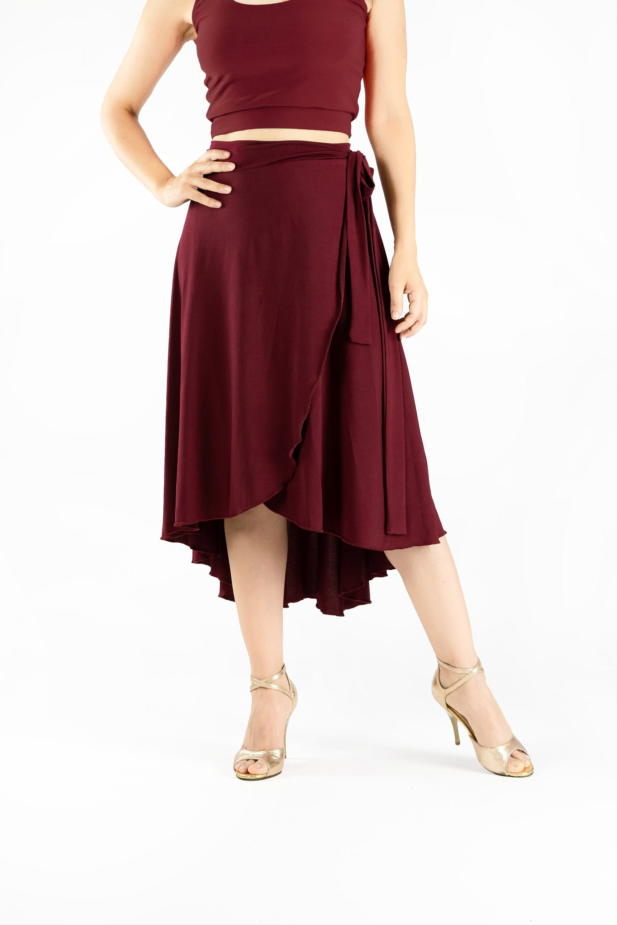 Burgundy envelope clearance skirt