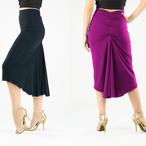 Verschillende kleuren omkeerbare &#39;&#39;Vina&#39;&#39; tango rok, fishtail rok, Argentijnse tango rok, Milonga rok, dansrok, tango rok,