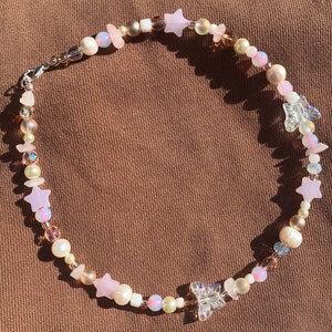 Blush Butterfly Beaded Necklace image 4