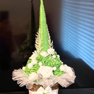Glam  tabletop Christmas tree, mini tree,  flowered tree, tabletop Christmas decoration, Boho style tree, coffee table tree, holiday tree