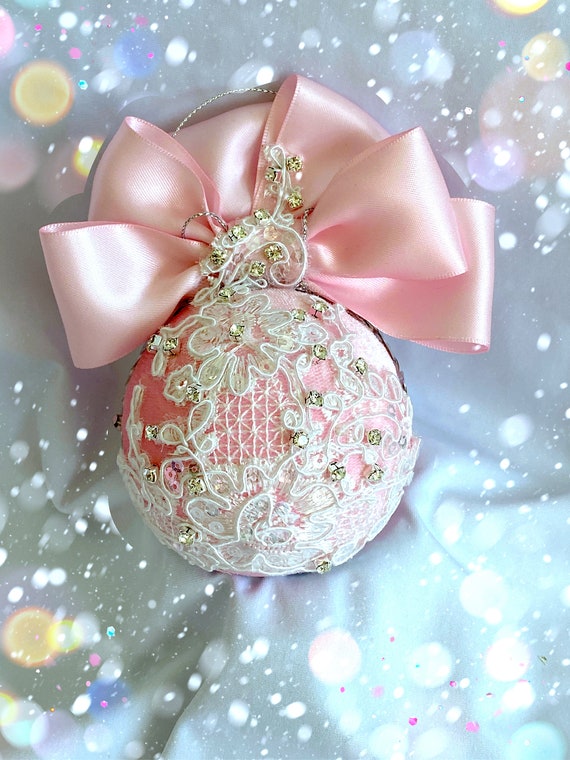 Velvet Covered Glass Ornament