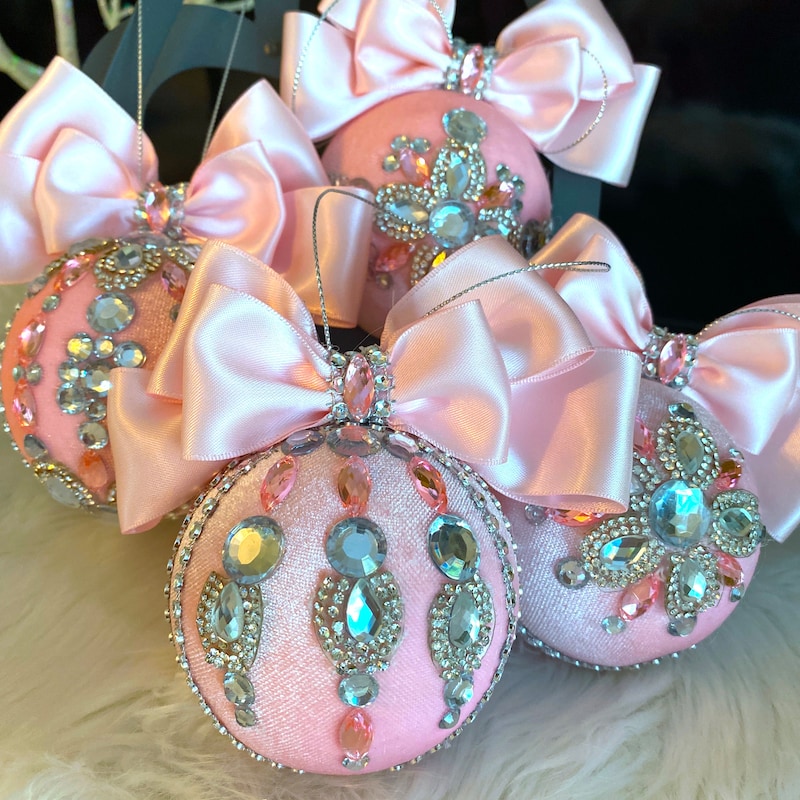 Pink Christmas Ornaments - Etsy