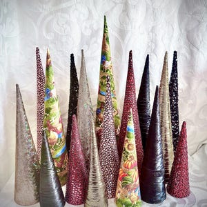 Fall color cone trees, mini table tree, centerpiece decor, Christmas tiered  try decor, room decoration, parry decor, thanksgiving decor