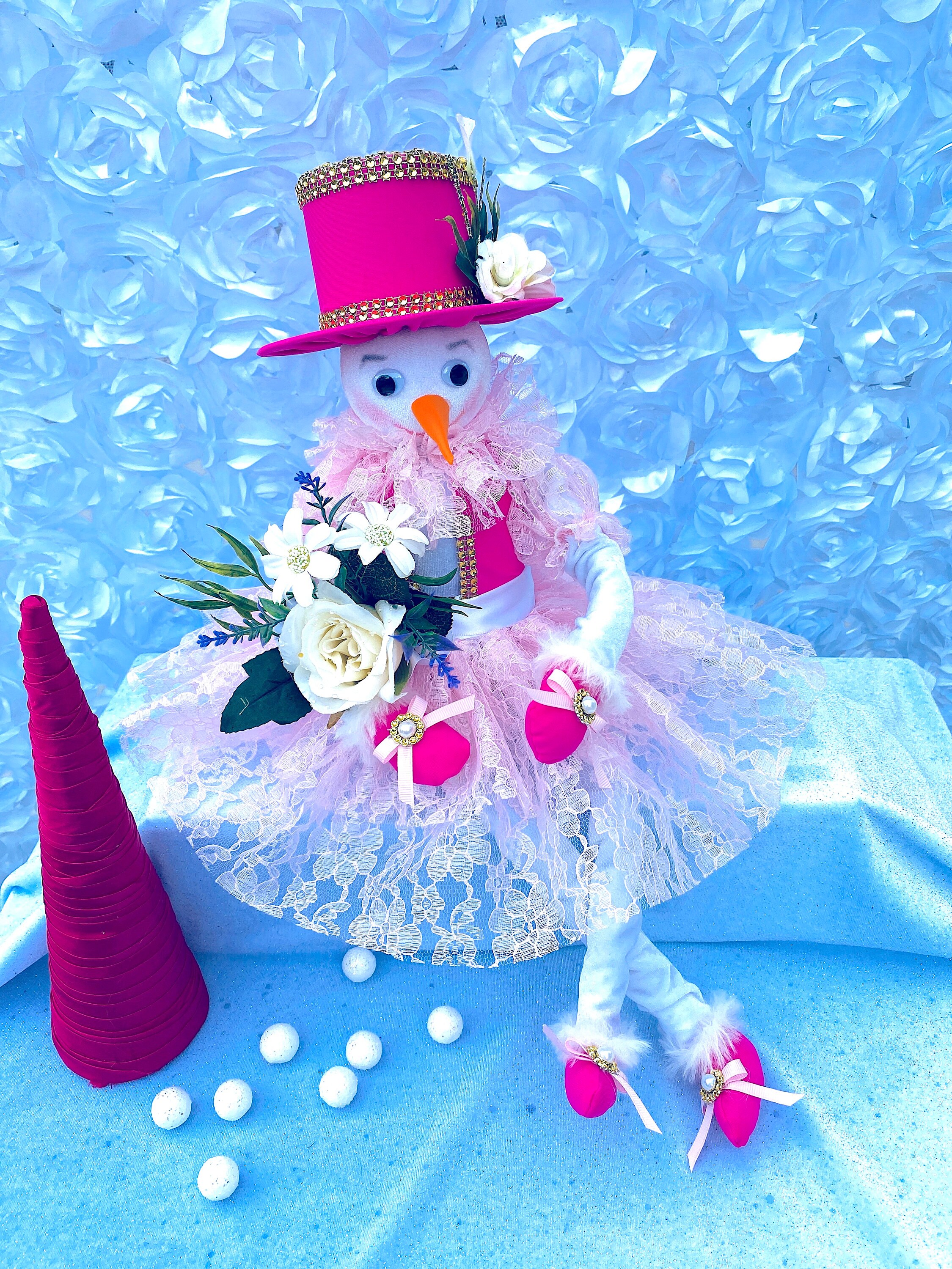 One of A Kind Snow Lady Romantic Snow Girl Sitting Snow - Etsy
