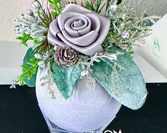 Adorno navideño blanco brillante y dorado oscuro: adorno irrompible para el árbol