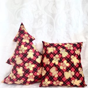 Almohada decorativa navideña, almohada de árbol, almohada de muñeco de nieve,