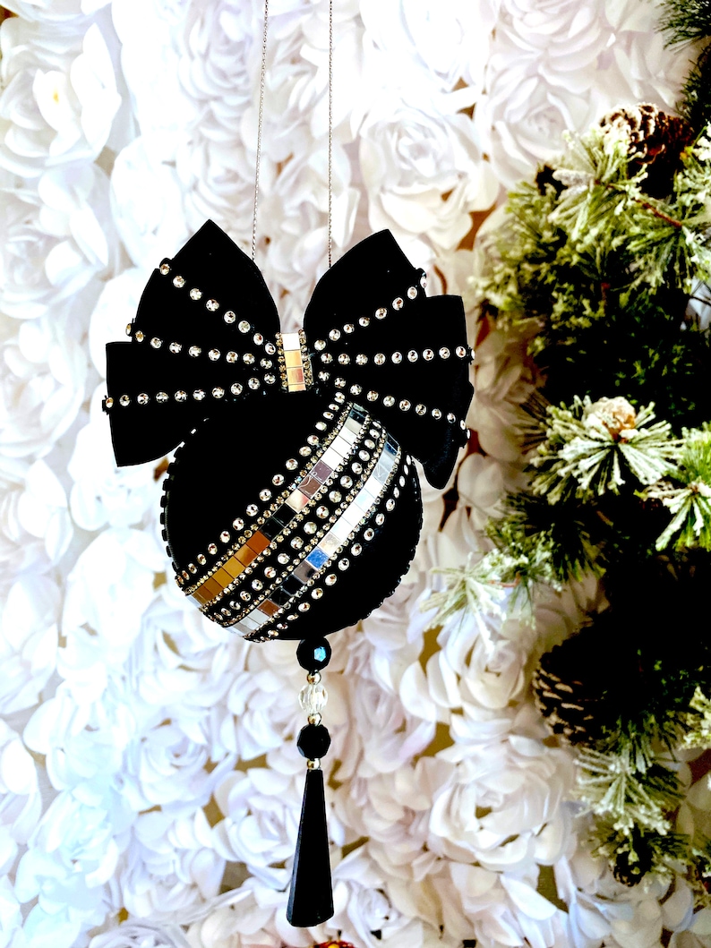 Black And Silver Christmas Ornaments 