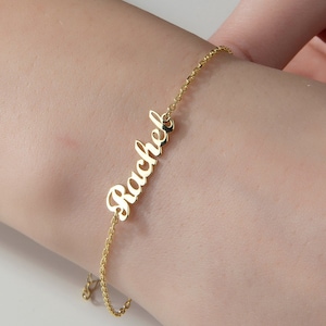 14K Gold Name Bracelets For Women, Gifts For Mothers, Silver Name Bracelets, Personalized Gifts, Gifts for Daughter, Unique Gifts For Mom