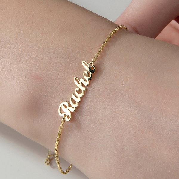 Name Plate Bracelet Etsy
