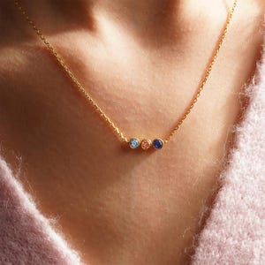 Mothers Family Birthstone Necklace, Personalized Jewelry, Birthstone Necklace For Grandmothers, Birthday Gifts For Mom, Unique Gifts For Mom