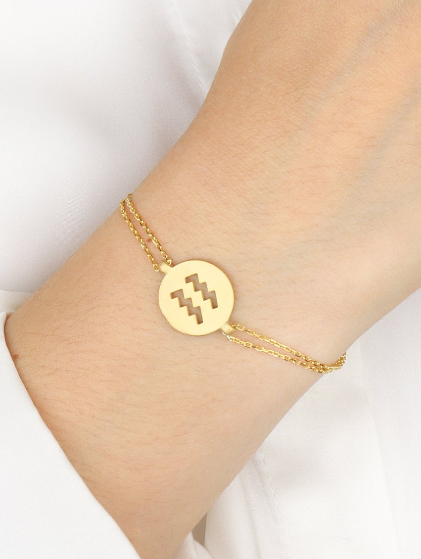 Zodiac Bracelet Gold Zodiac Bracelet Zodiac Sign Bracelet Etsy