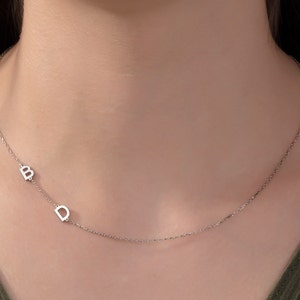 Familie Initial Halskette für Mütter, Geburtstagsgeschenke für Frauen, Benutzerdefinierte seitlich Buchstabe Halsketten, personalisierter Schmuck, Geschenk für den Muttertag