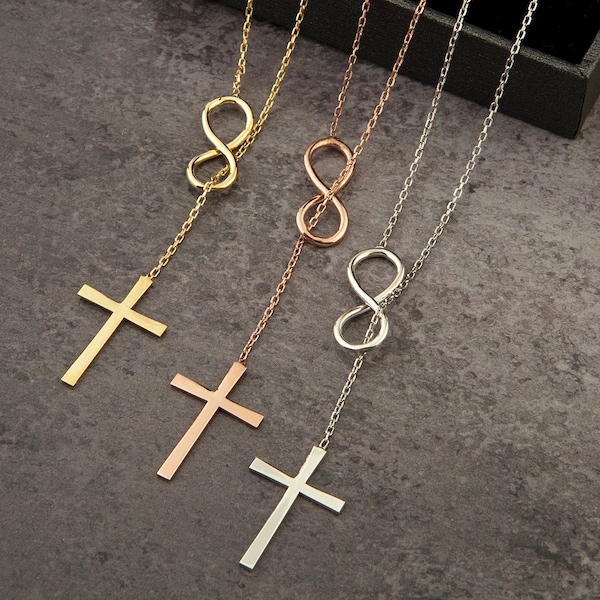 Infinity Cross Necklace - Etsy