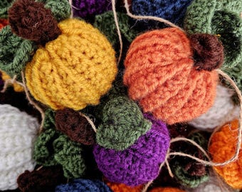 Patrón de minicalabaza a crochet: Decoración y manualidades otoñales (Descarga digital en PDF)