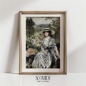Vintage European Woman Print, Antique Woman Portrait Painting, French Country Wall Art, Victorian Woman Decor, Digital Printable Wall Art