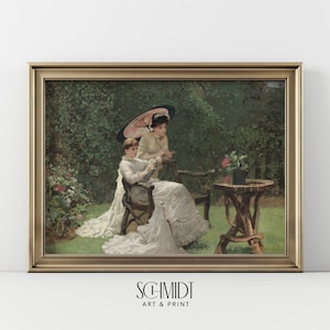 Vintage European Woman Print, Antique Woman Portrait Painting, Antique Wall Art, Victorian Woman Decor, Digital Printable Wall Art