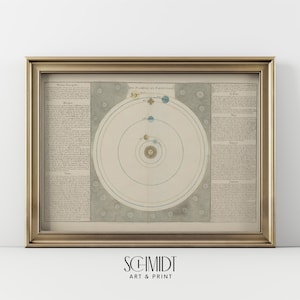 Vintage Solar System Wall Art Vintage Astronomy Wall Art Sketch Printable Wall Art Home Decor Vintage Astronomy Wall Decor SCHMIDT