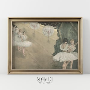 Vintage Ballerina Wall Art Vintage Ballet Dancer Wall Art Oil Painting Printable Wall Art Home Decor Vintage Ballerina Wall Decor SCHMIDT