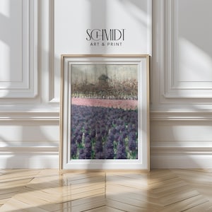 Vintage Lavender Wall Art, Antique Lavender Print, Vintage Spring Landscape Wall Art, Purple Home Decor, French Country Wall Art Printable