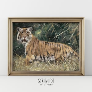 Vintage Lion Wall Art Vintage Wall Art Lion Oil Painting Vintage Wall Art Printable Wall Art Vintage Home Decor Lion Wall Decor SCHMIDT
