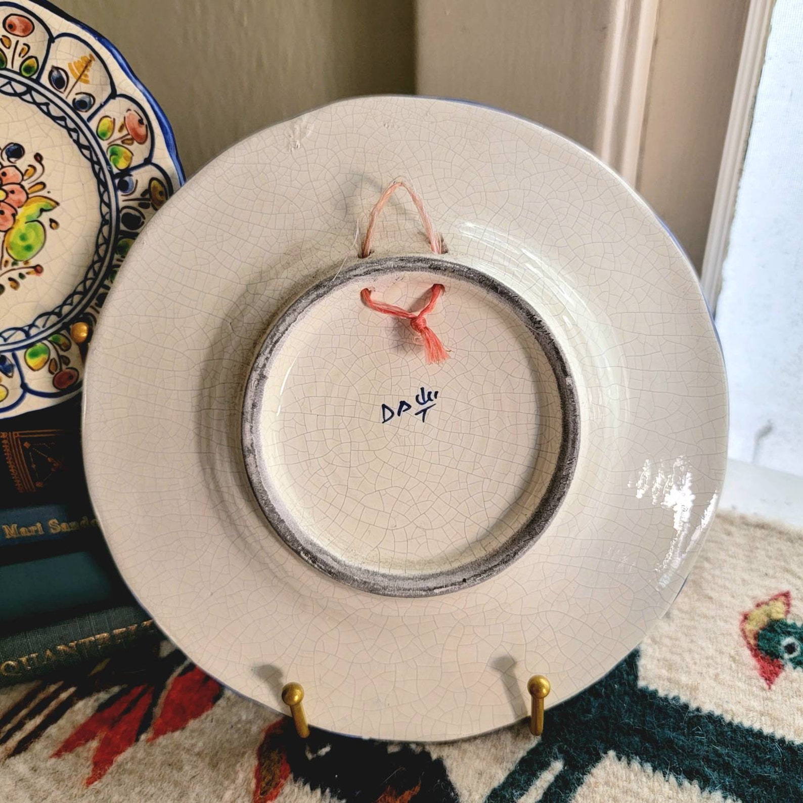 Spanish Hand Painted Ceramic Hanging Wall Plates Toledo Etsy