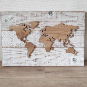 Wooden World Map