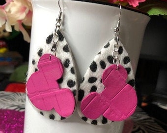 Disney Inspired Dalmatian Print Earrings